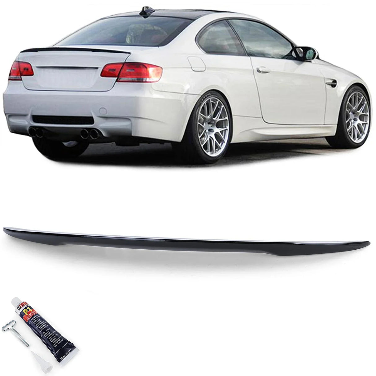 BMW Serie 3 E92 Coupé 2006-2013 Spoiler Cofano Nero Lucido - autorivallo