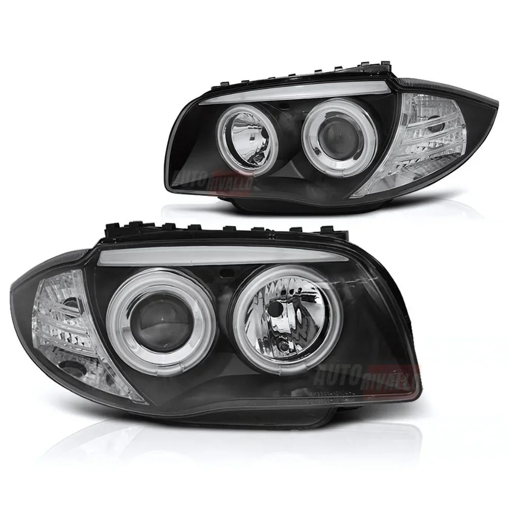 BMW 1 E87 E81 E82 E88 04-11 Fari Anteriori LED Angel Eyes CCFL - autorivallo