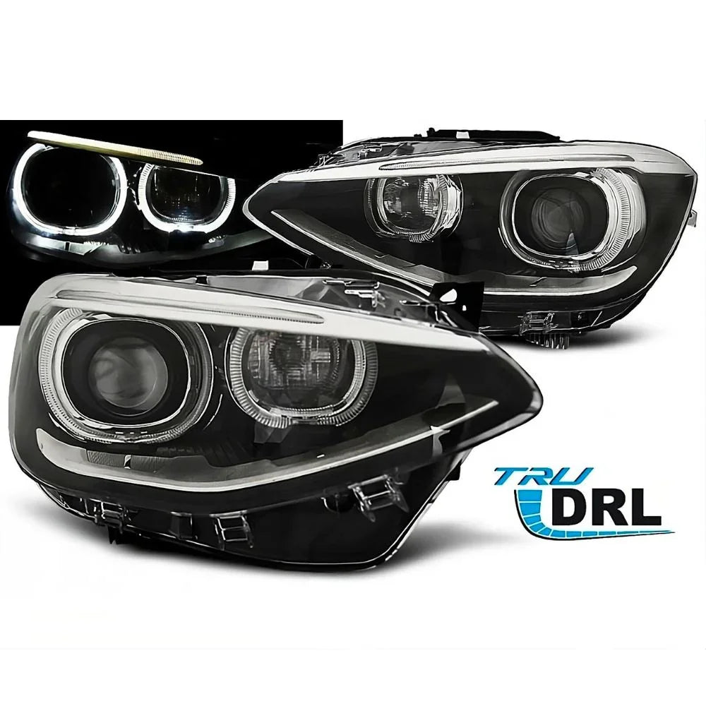 BMW 1 F20 F21 2010-2014 Fari Anteriori LED Diurne Angel Eyes - autorivallo