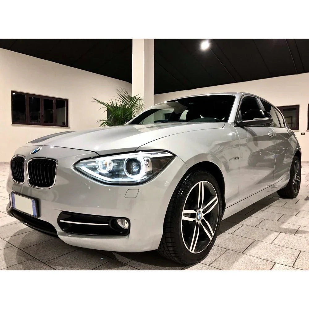 BMW 1 F20 F21 2010-2014 Fari Anteriori LED Diurne Angel Eyes - autorivallo