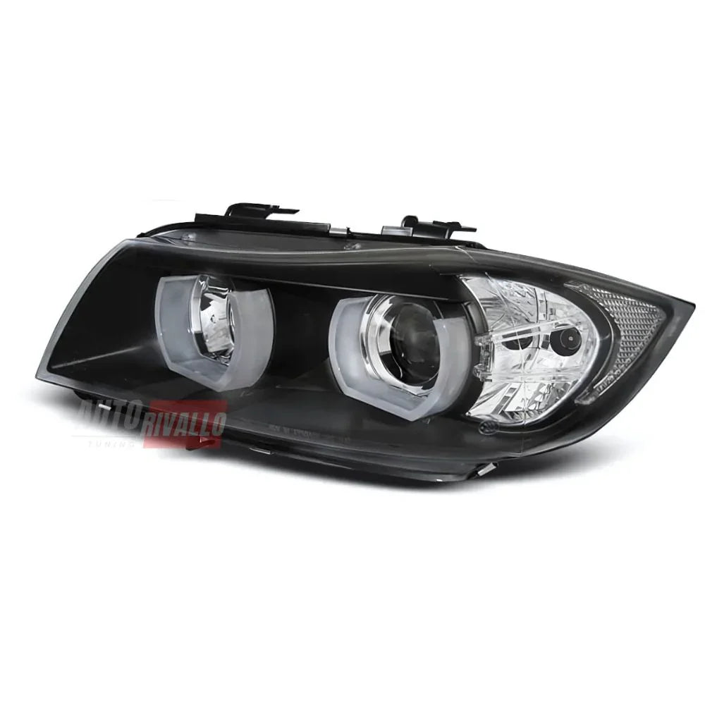 BMW Serie 3 E90 E91 2005-2008 Fari Anteriori Angel Eyes 3D LED - autorivallo