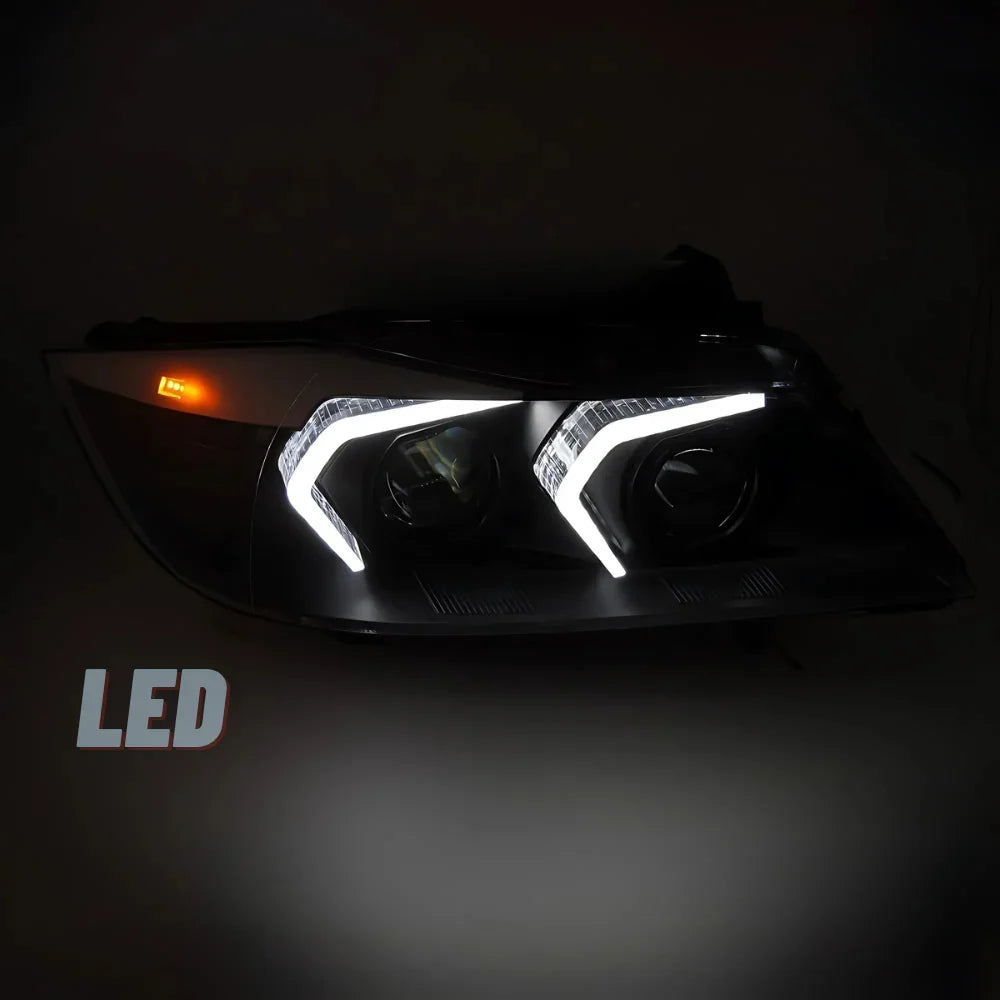 BMW Serie 3 E90 E91 2005-2008 Fari Anteriori Full LED DRL - autorivallo