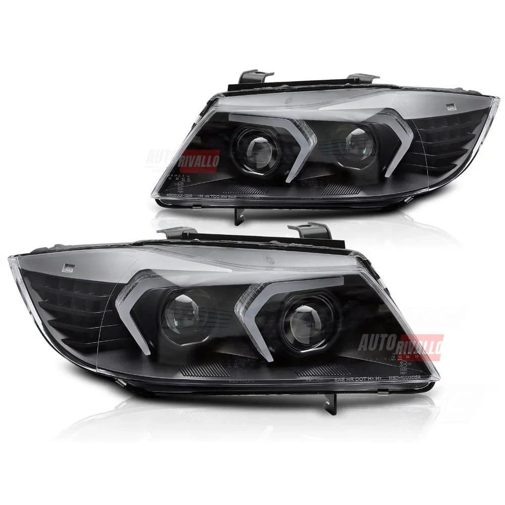BMW Serie 3 E90 E91 2005-2008 Fari Anteriori Full LED DRL - autorivallo