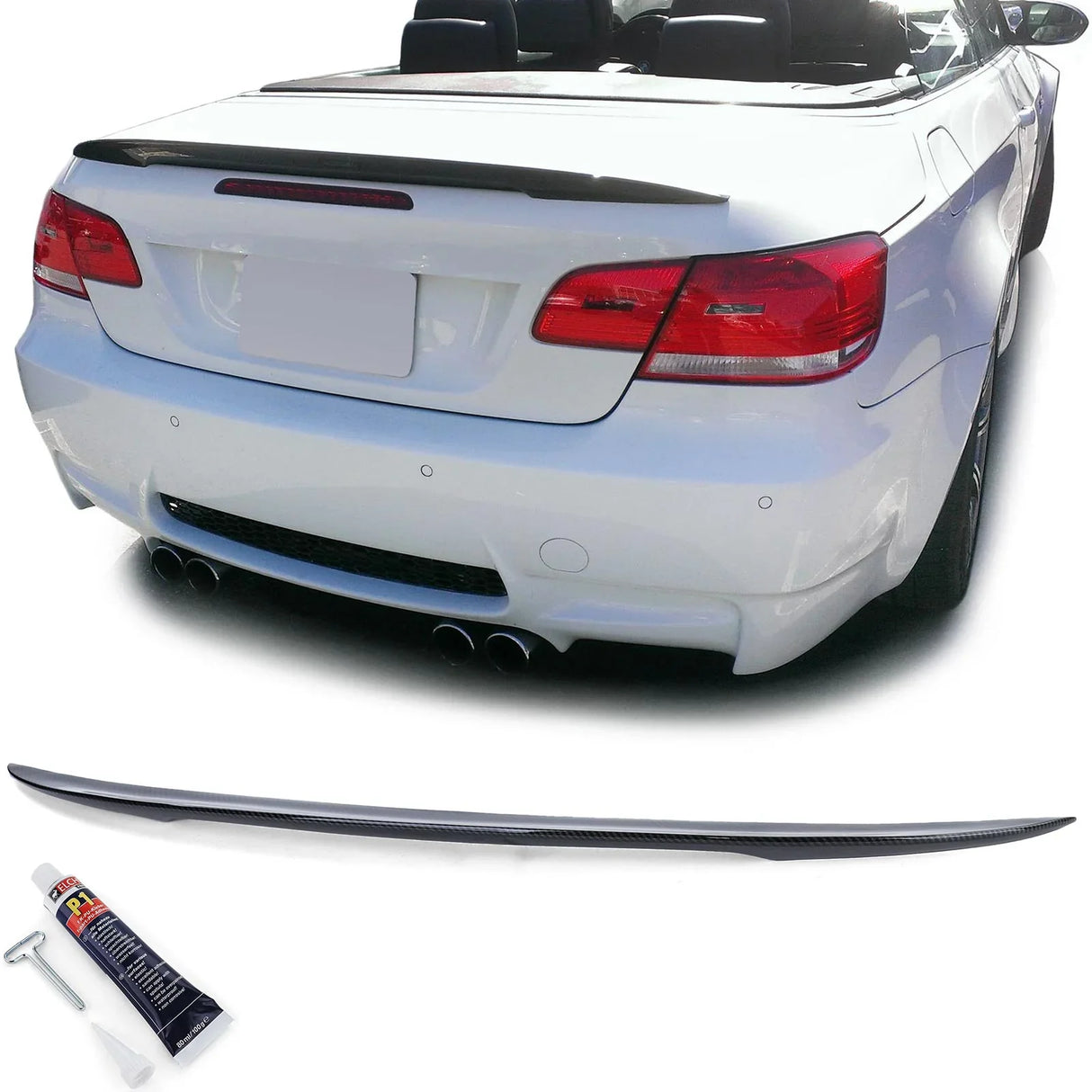 BMW Serie 3 E93 Cabriolet 06-13 Spoiler Cofano in Carbon Look - autorivallo