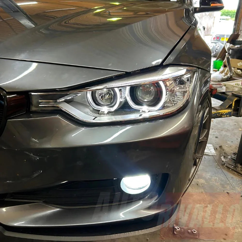 BMW Serie 3 F30 F31 2011-2015 Fari Anteriori a LED H7 Neri - autorivallo