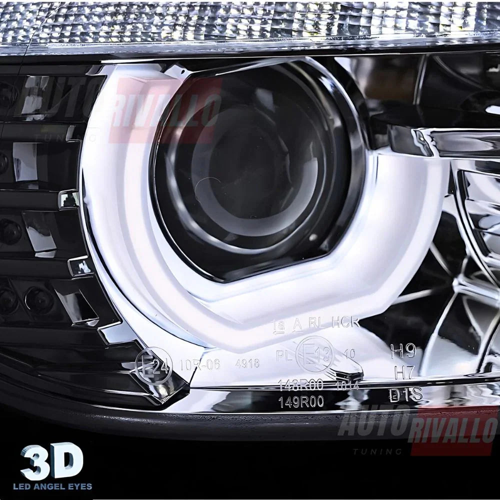 BMW Serie 3 F30 F31 2011-2015 Fari Anteriori LED Angel Eyes 3D - autorivallo