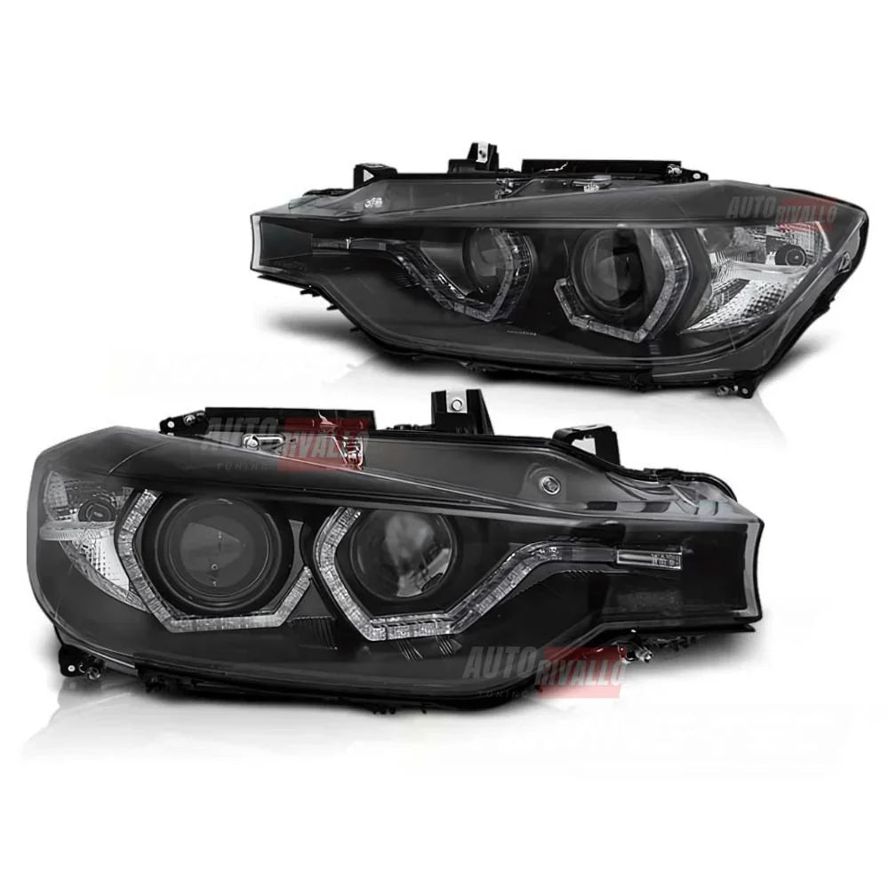 BMW Serie 3 F30 F31 2011-2015 Fari Anteriori LED Angel Eyes - autorivallo