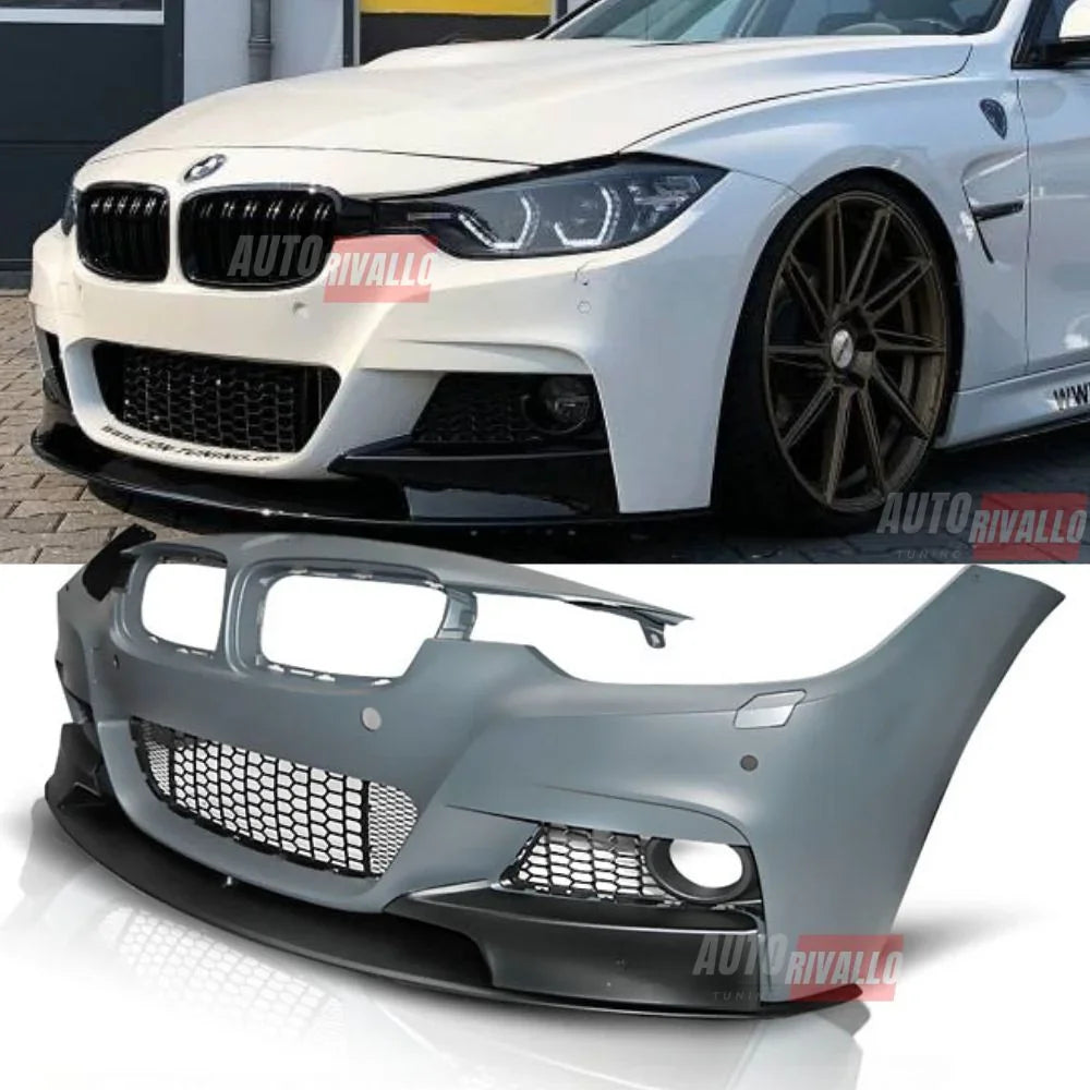 Griglia Anteriore Nera Lucida Per BMW Serie 3 F30/F31 2012-2018 - Doppia Lamella Stile Sportivo - Foto 7