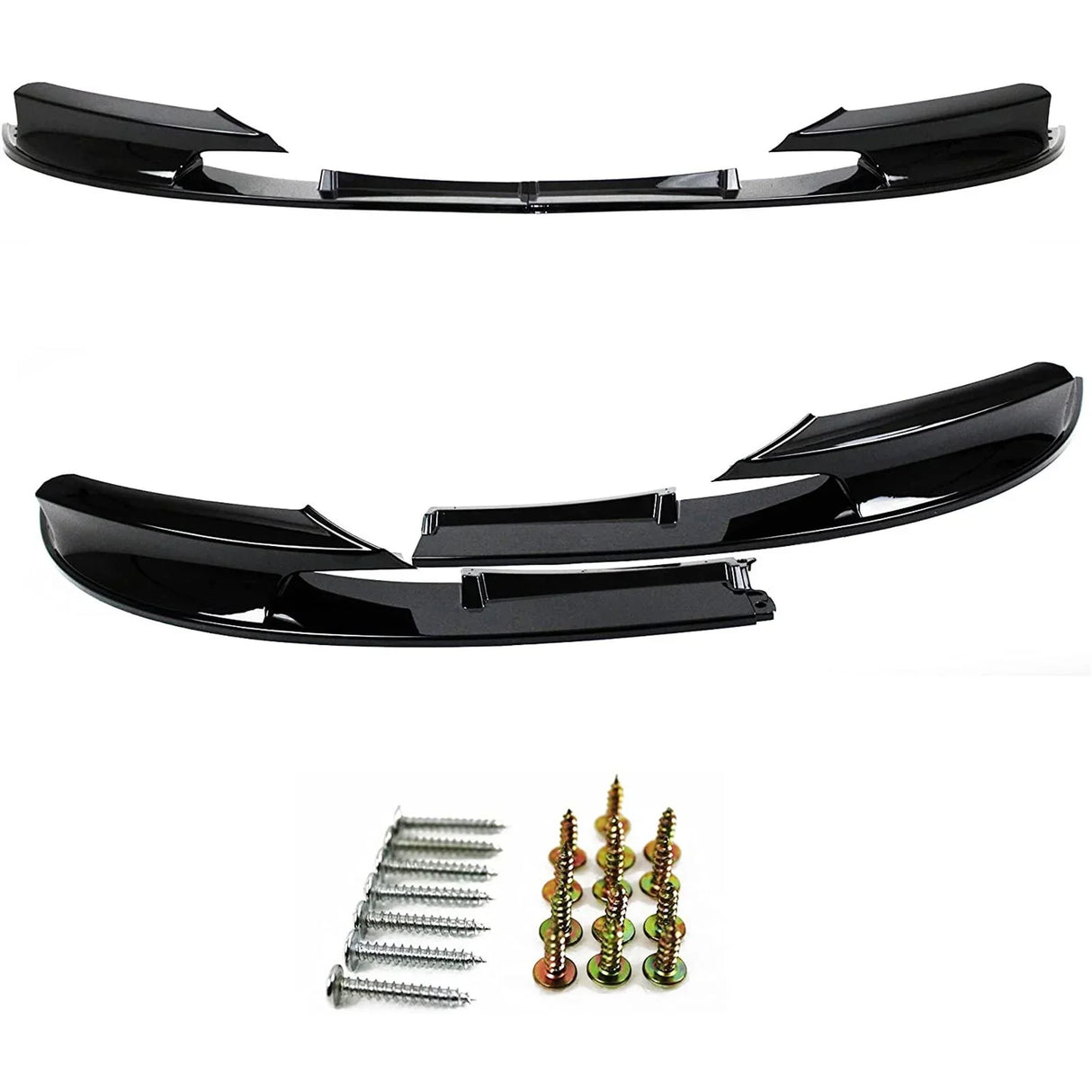 BMW Serie 3 F30 F31 2011–2019 Spoiler Anteriore Nero Lucido - autorivallo