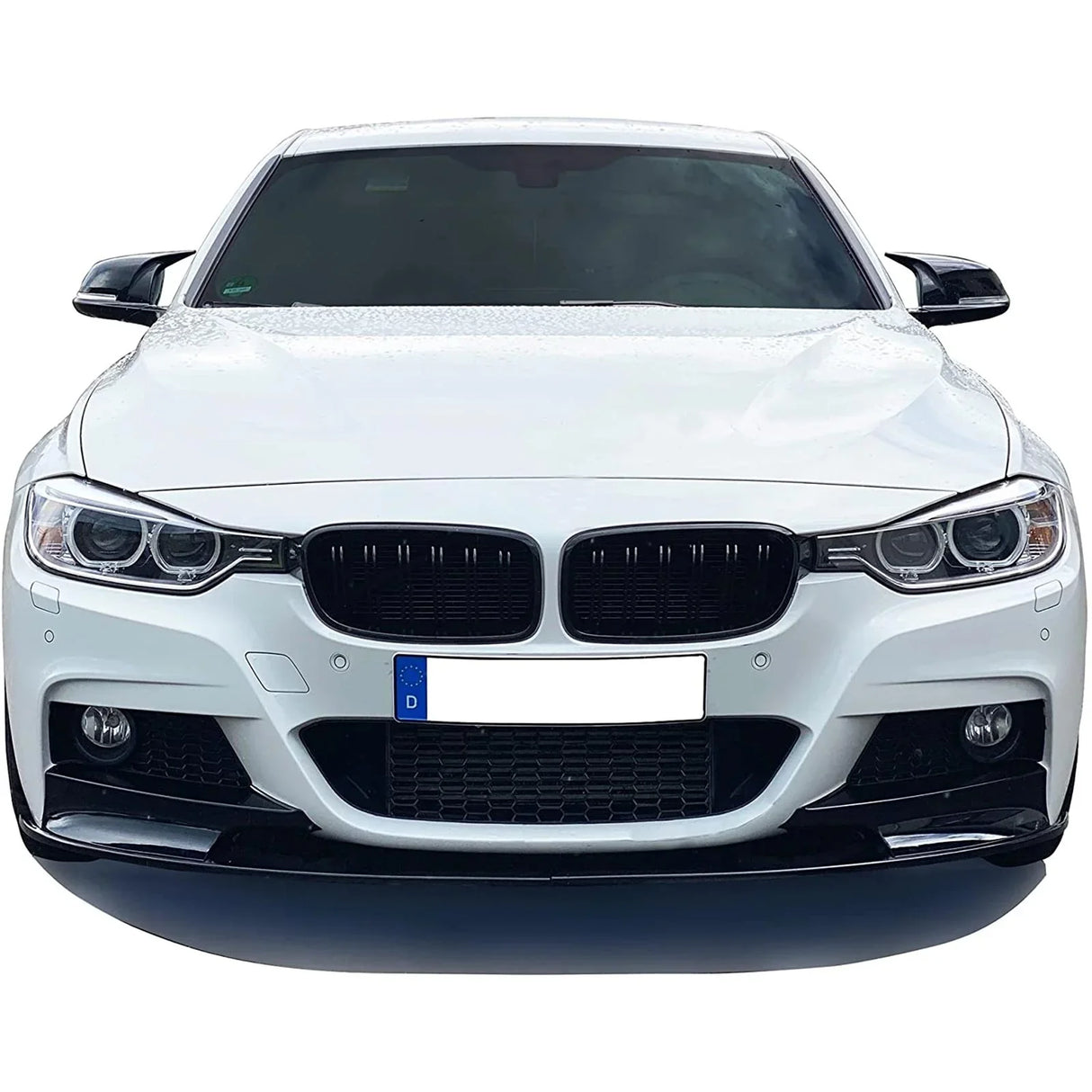 BMW Serie 3 F30 F31 2011–2019 Spoiler Anteriore Nero Lucido - autorivallo