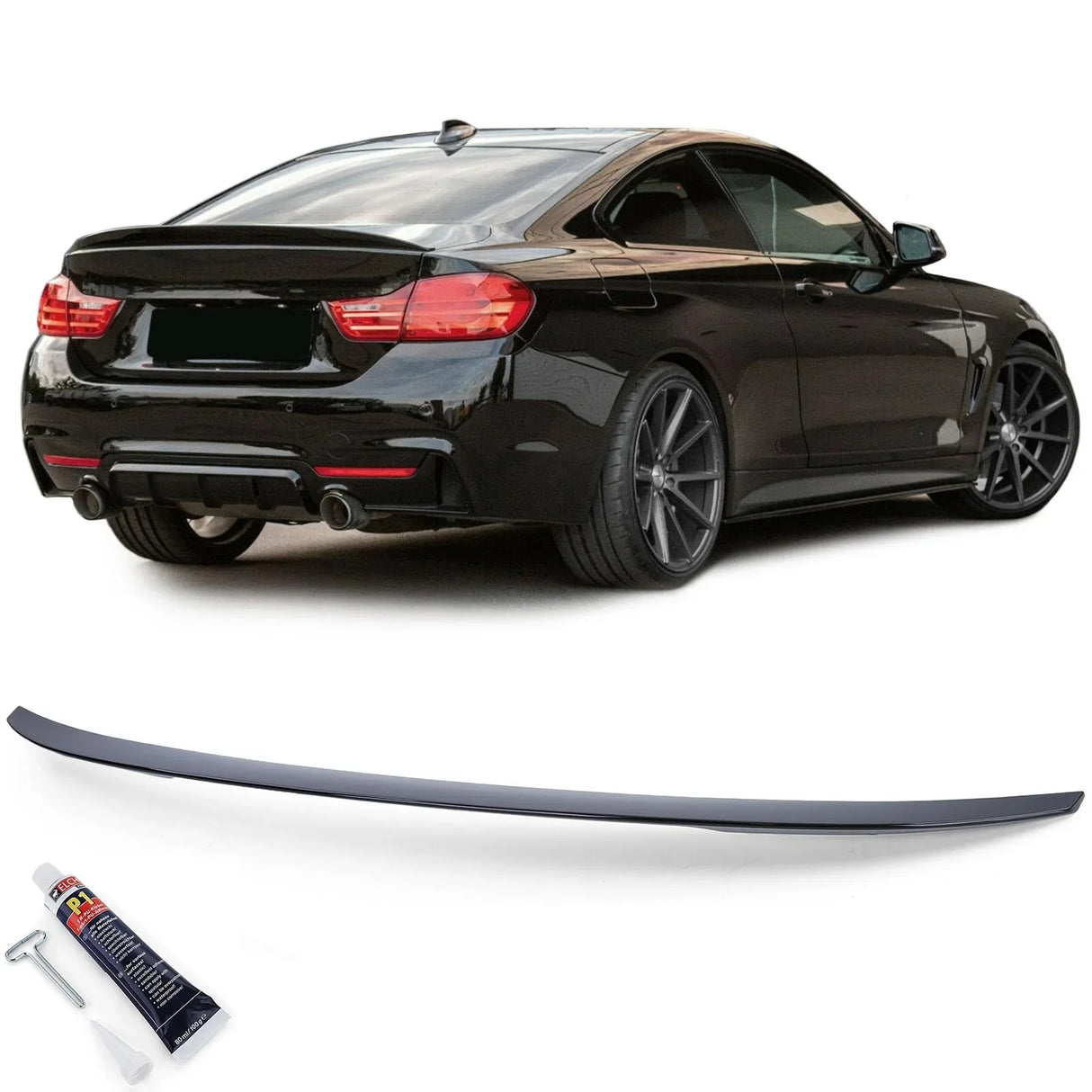 BMW Serie 4 F32 Coupé 2013-2021 Spoiler Cofano Nero Lucido - autorivallo