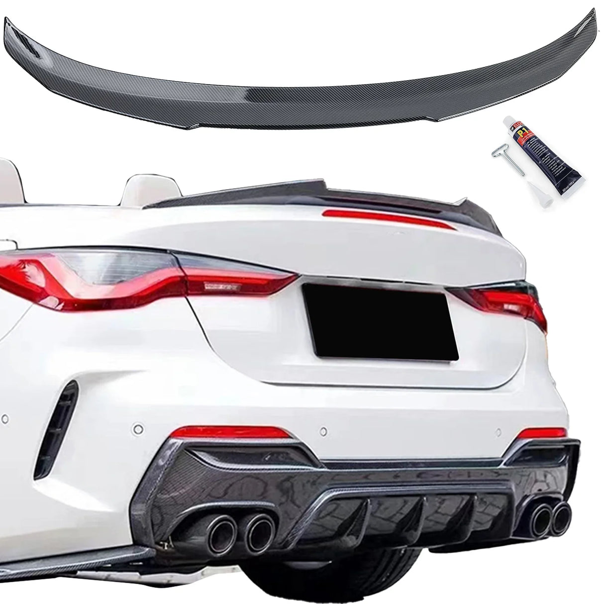 BMW Serie 4 G22 G23 2020- Spoiler sul Cofano Carbon Look - autorivallo