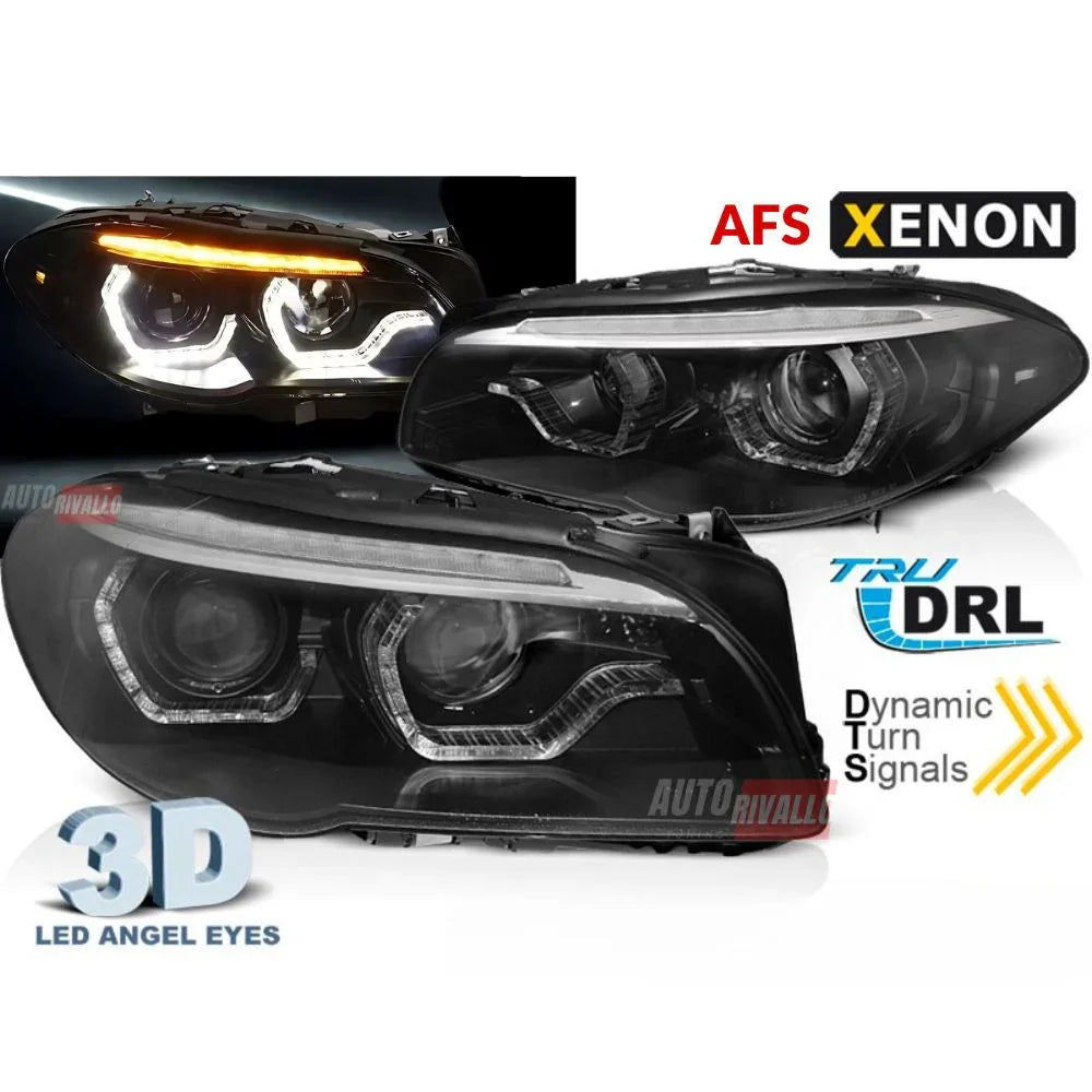BMW Serie 5 F10 F11 2010-2013 Fari Anteriori Xenon AFS LED 3D - autorivallo