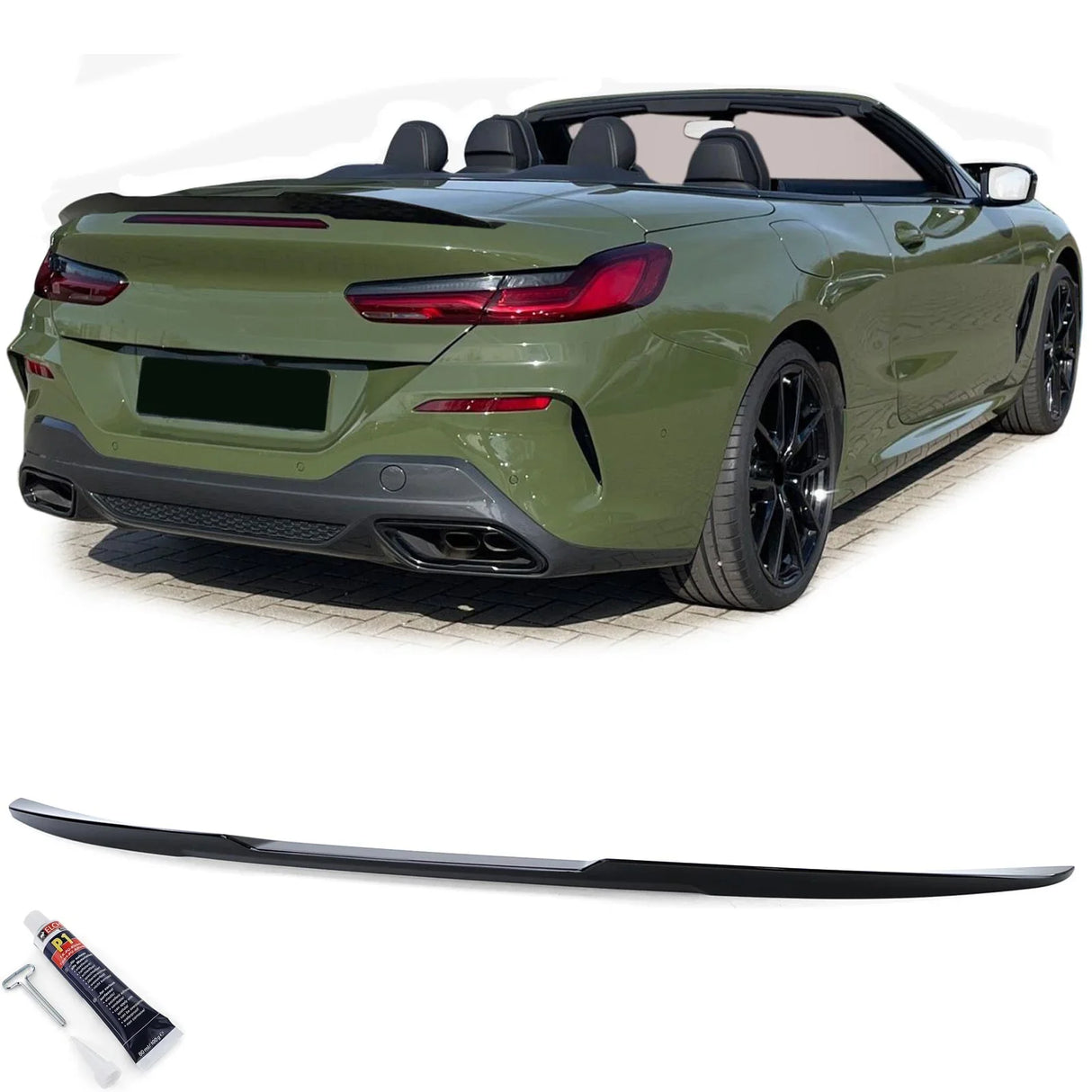 BMW Serie 8 G14 F91 2018-2022 Spoiler Cofano Nero Lucido - autorivallo