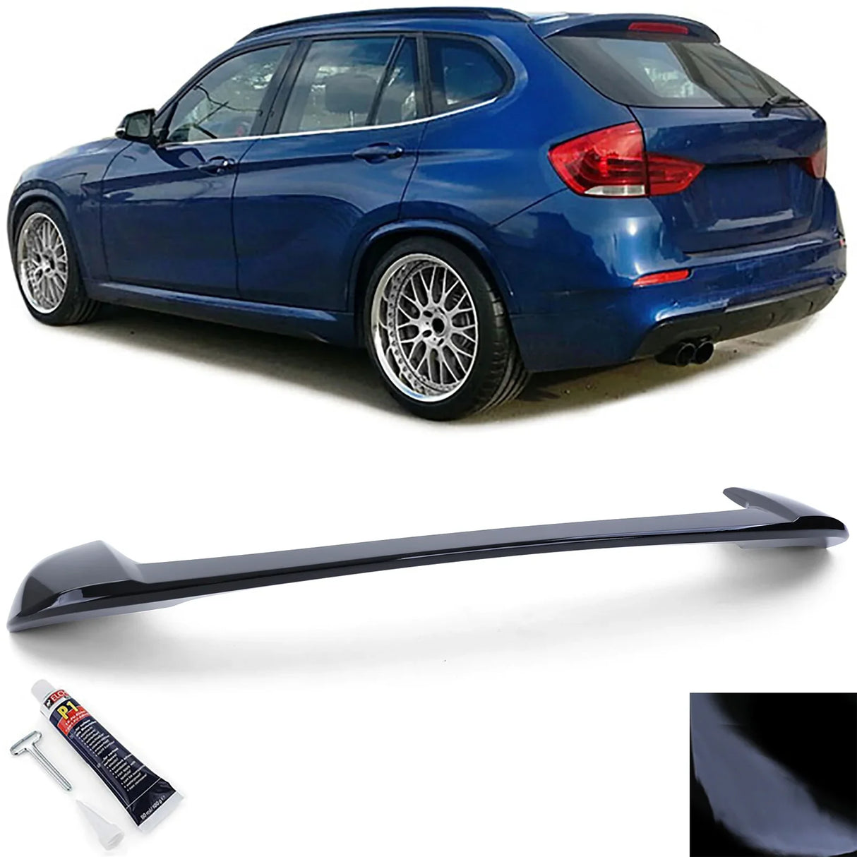BMW X1 E84 2009-2015 Spoiler Sul Tetto Nero Lucido - autorivallo