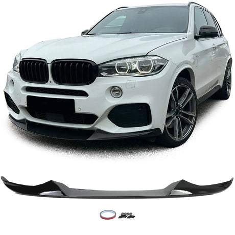 BMW X5 F15 2013–2018 Spoiler Anteriore Nero Lucido - autorivallo