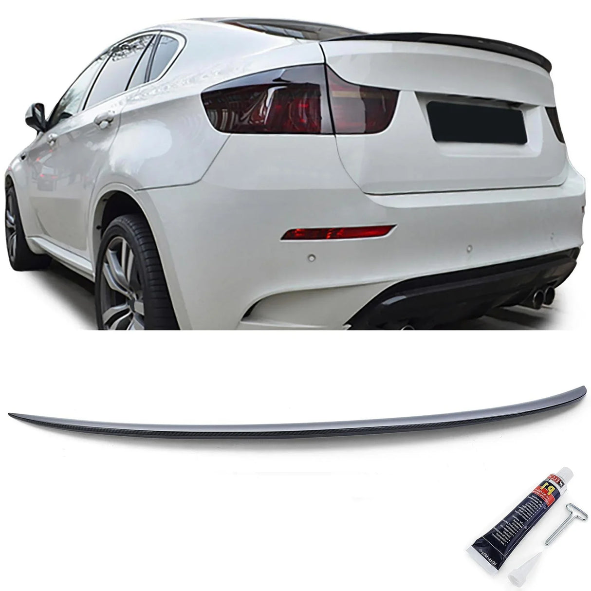 BMW X6 E71 2008-2014 Spoiler Cofano in Carbon Look - autorivallo