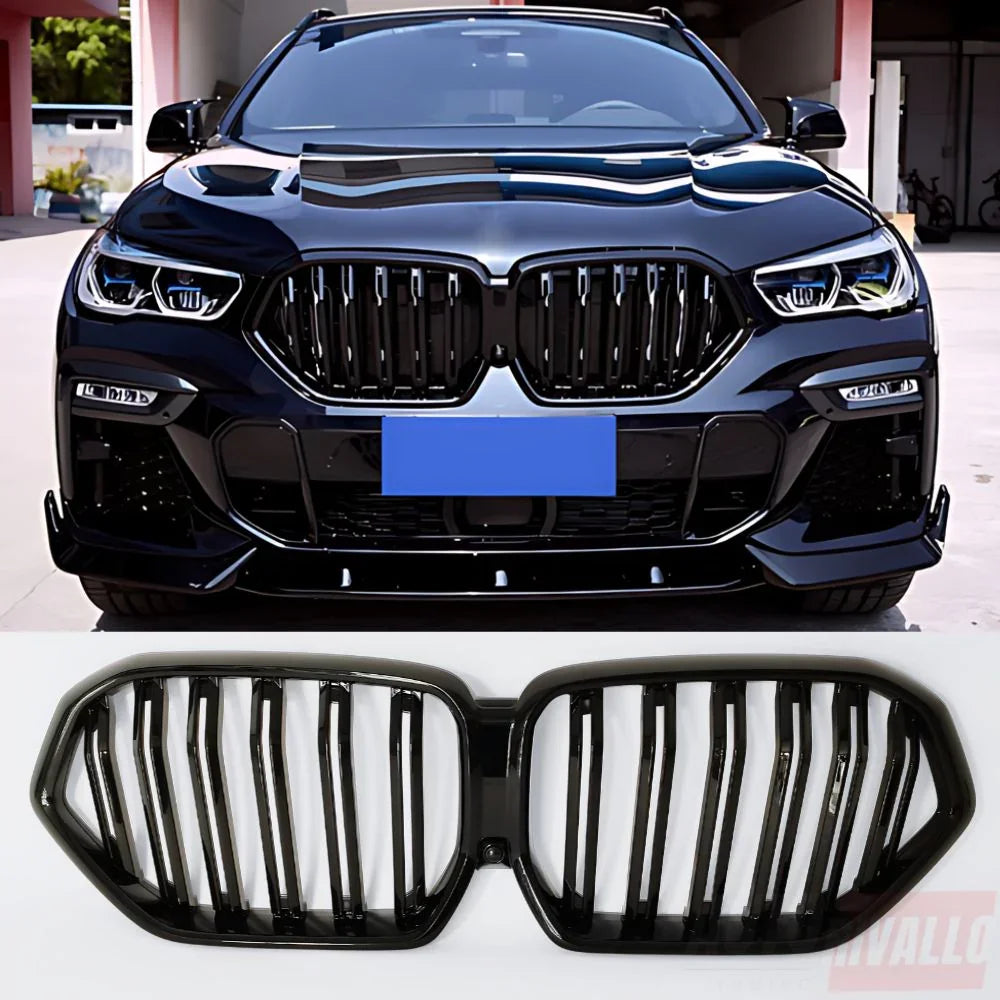 BMW X6 G06 2019-2023 Griglia Anteriore M Look Nero Lucido - autorivallo