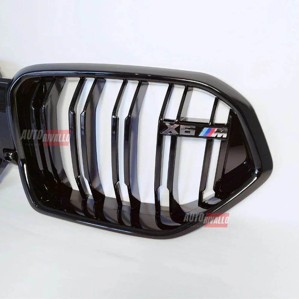 BMW X6 M F96 2019-2023 Griglia Anteriore X6M Nero Lucido - autorivallo
