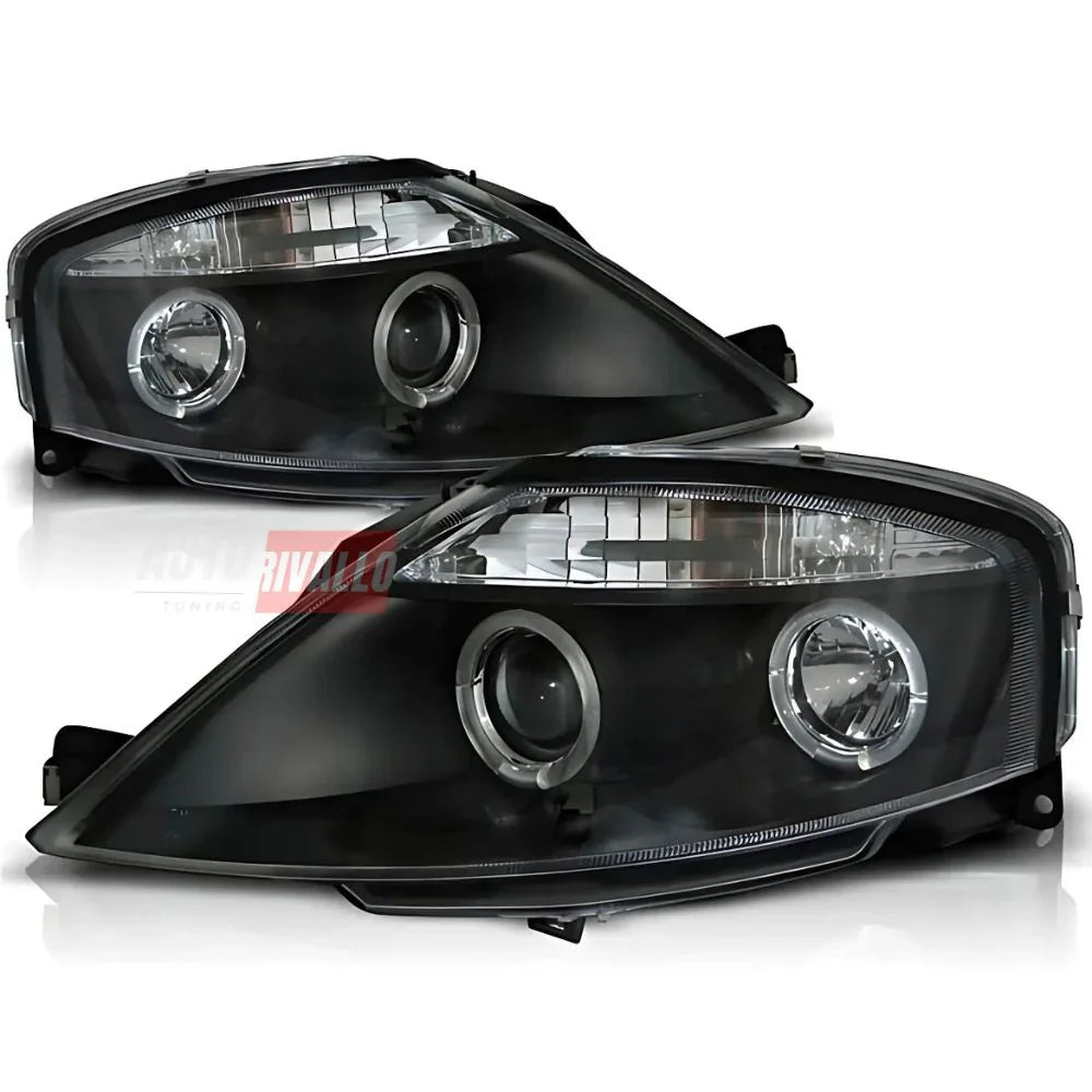 Citroen C3 2002-2009 Fari Anteriori Angel Eyes LED Bianchi - autorivallo
