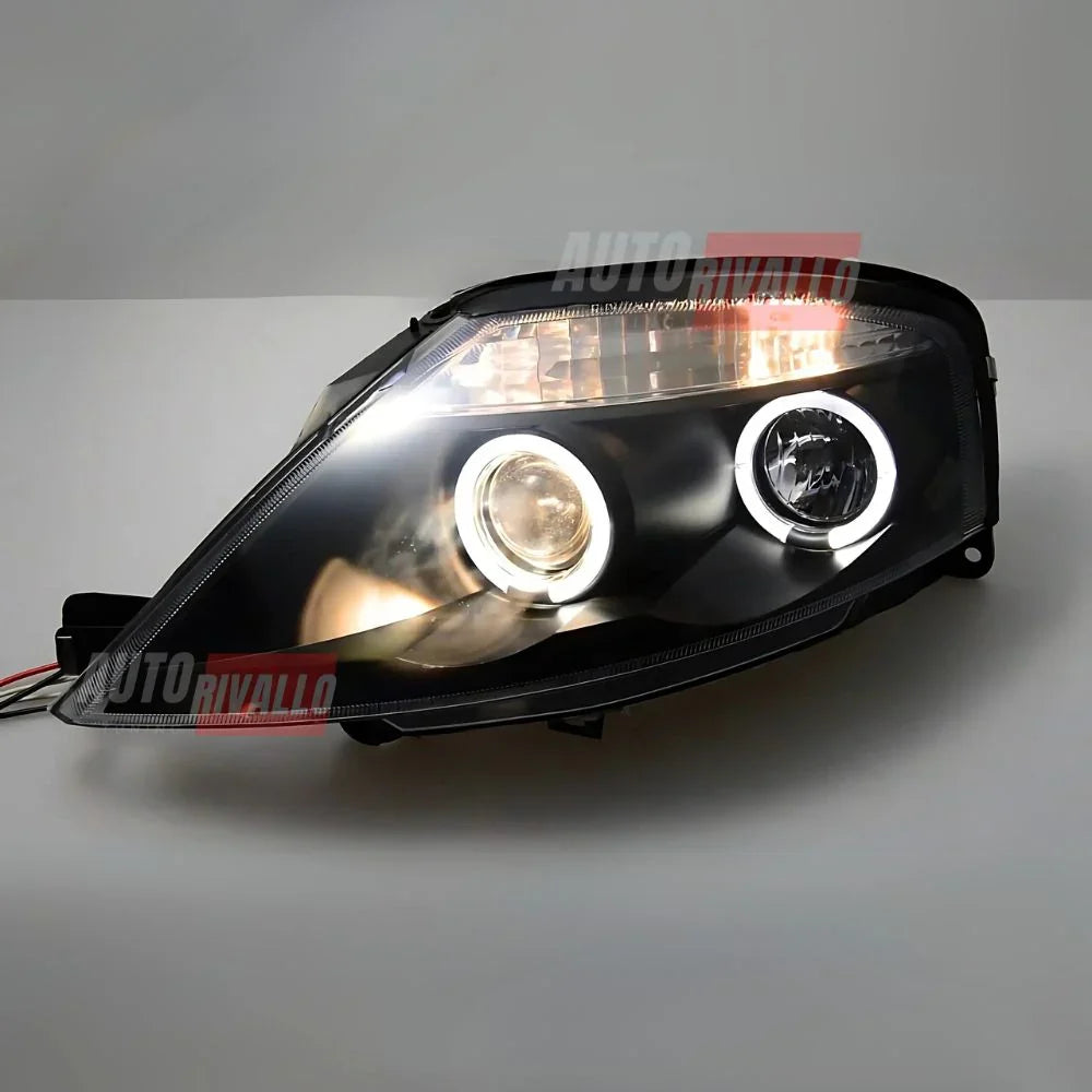 Citroen C3 2002-2009 Fari Anteriori Angel Eyes LED Bianchi - autorivallo