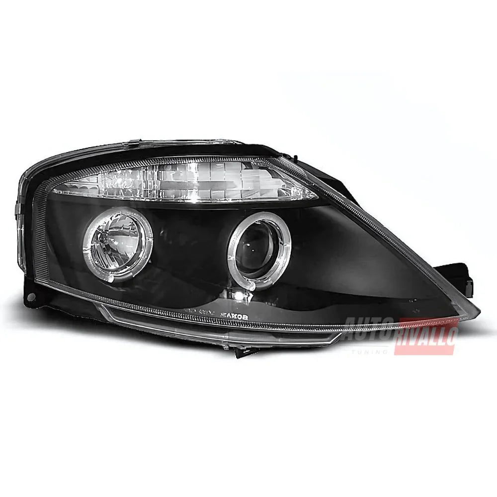 Citroen C3 2002-2009 Fari Anteriori Angel Eyes LED Bianchi - autorivallo