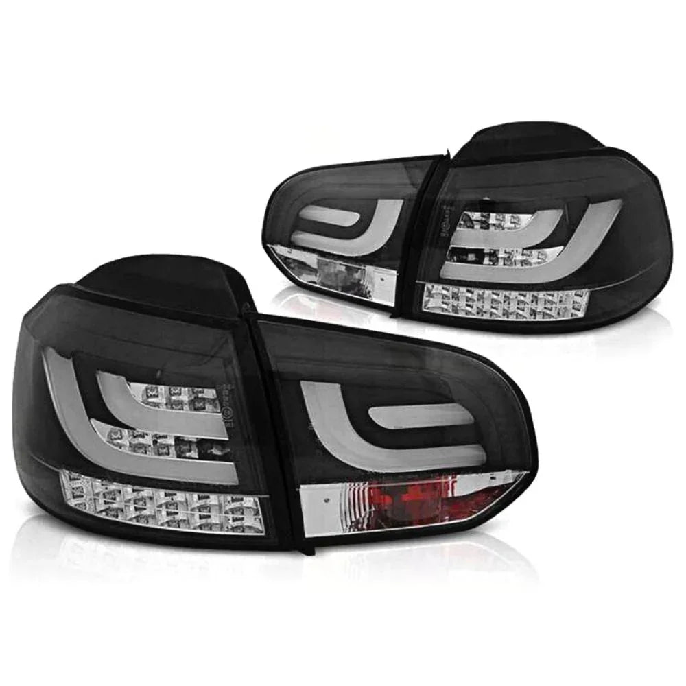 VW Golf 6 2008-2012 Fanali Posteriori LED Lightbar Nero Fumè - autorivallo