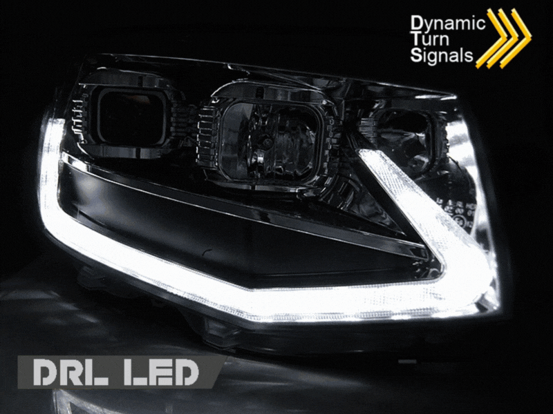 VW T6 2015-2019 Fari Anteriori LED Diurne Frecce Dinamiche - autorivallo