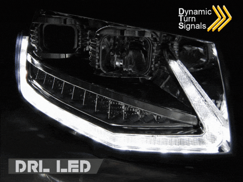 VW T6 2015-2019 Fari Anteriori DRL LED Frecce Dinamiche - autorivallo