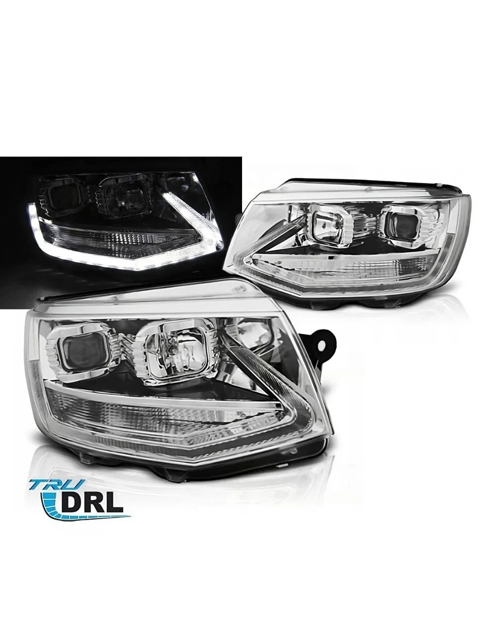 VW Transporter T6 2015-2019 Fari Anteriori Luci Diurne LED - autorivallo