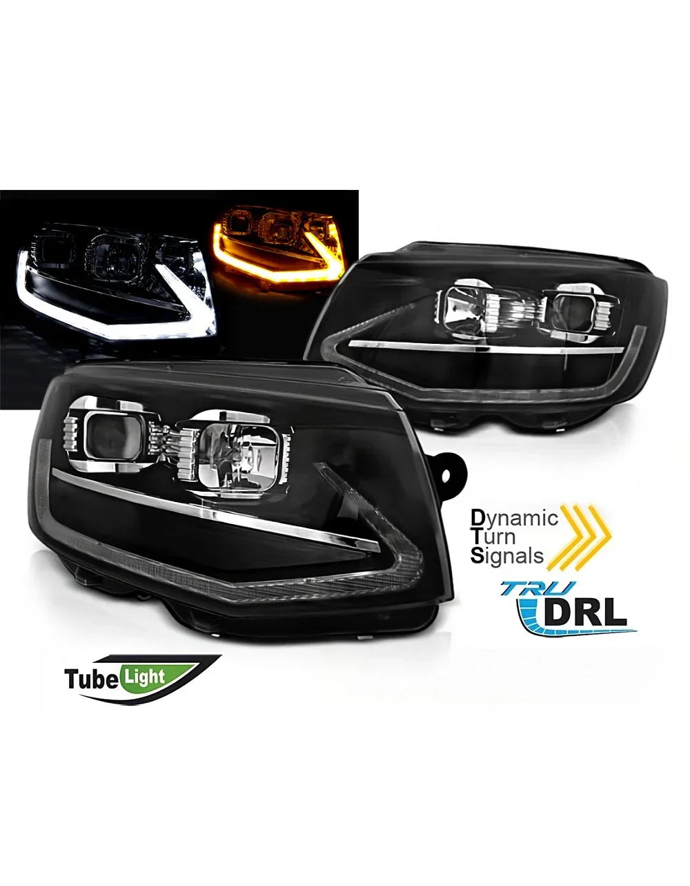 VW T6 2015-2019 Fari Anteriori LED Diurne Frecce Dinamiche - autorivallo