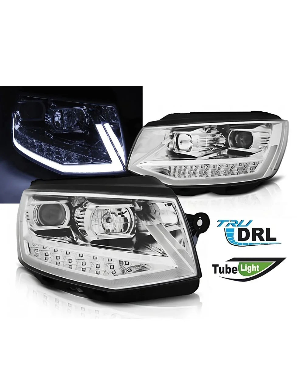 VW Transporter T6 2015-2019 Fari Anteriori Luci Diurne LED - autorivallo