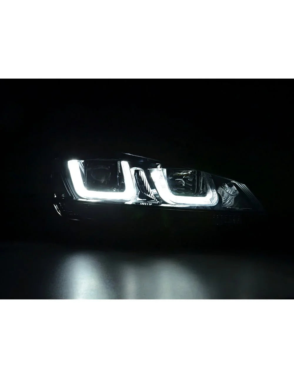 VW Golf 7 2012-2017 Fari Anteriori DRL LED R-Line Look Nero - autorivallo