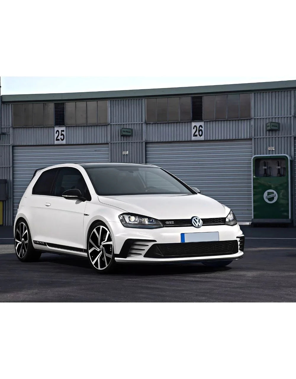 VW Golf 7 2012-2017 Fari Anteriori DRL LED R-Line Look Nero - autorivallo