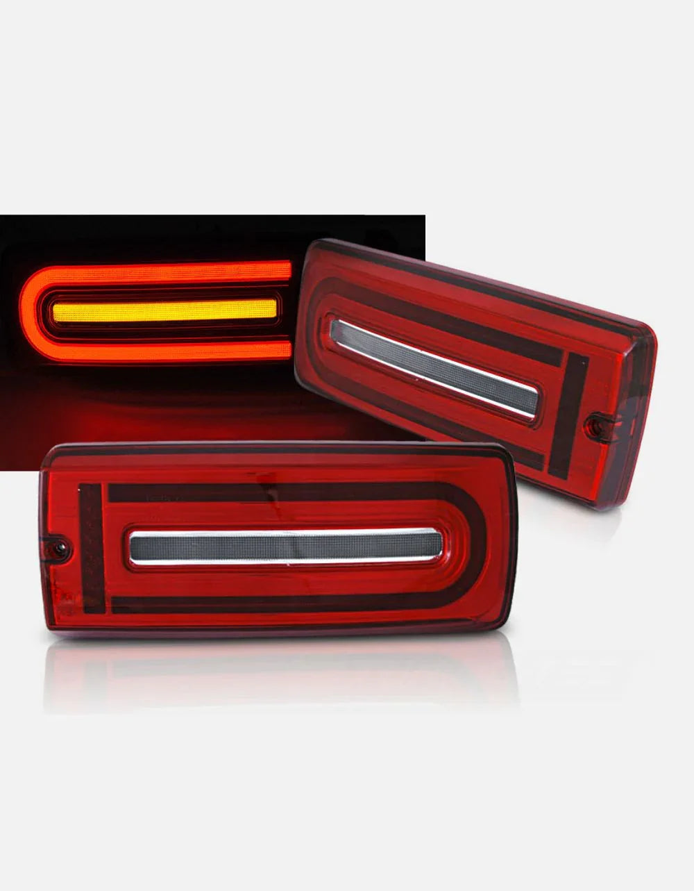 Mercedes G W463 1990-2018 Fanali Posteriori Full LED Nero - autorivallo