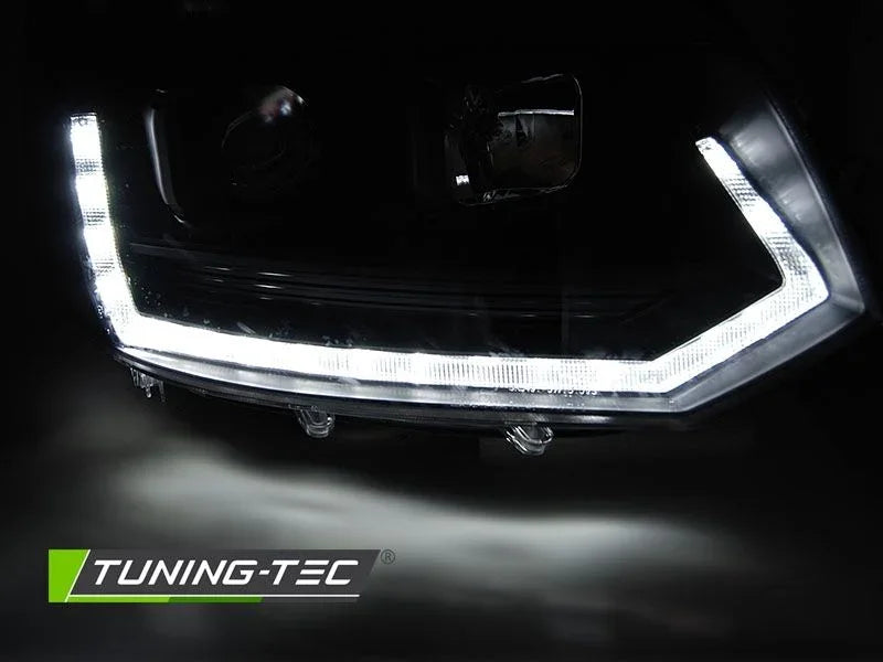 VW T5 2010-2015 Fari Anteriori Led Lightube T6 Look Nero - autorivallo