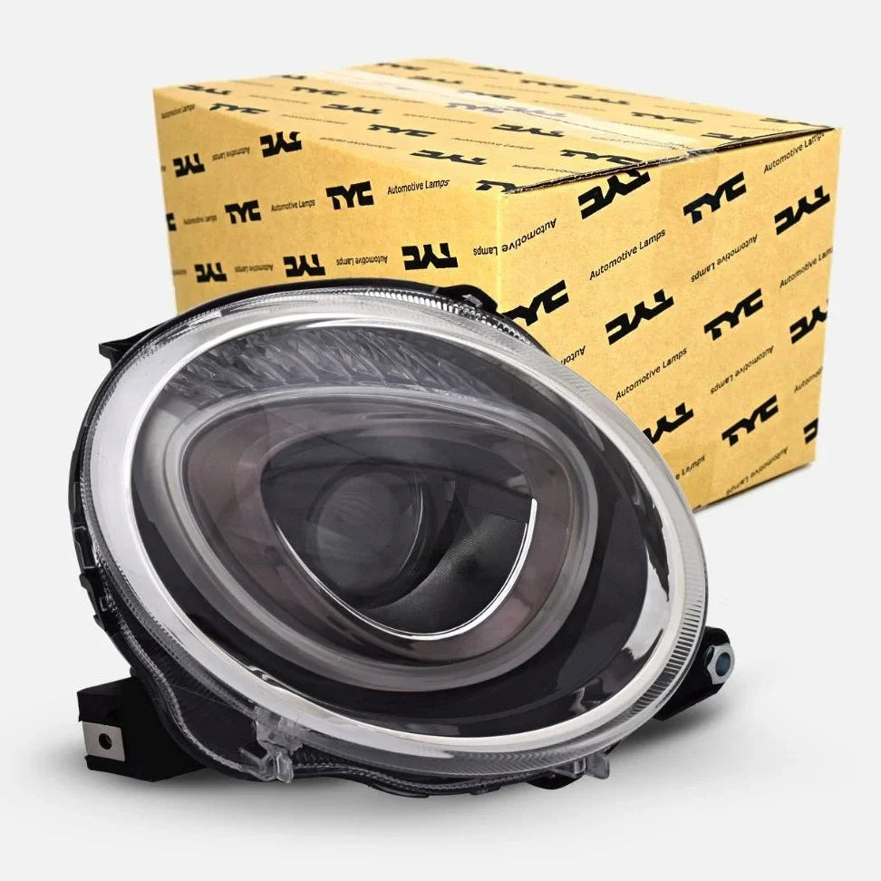 Fiat 500 500C 2015-2023 Fanale Destro Lenticolare H7 Nero LWR - autorivallo