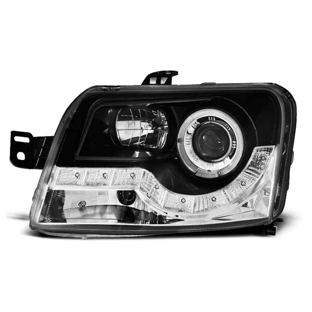 Fiat Panda 2003-2009 Fari Anteriori a LED Diurne Nero - autorivallo