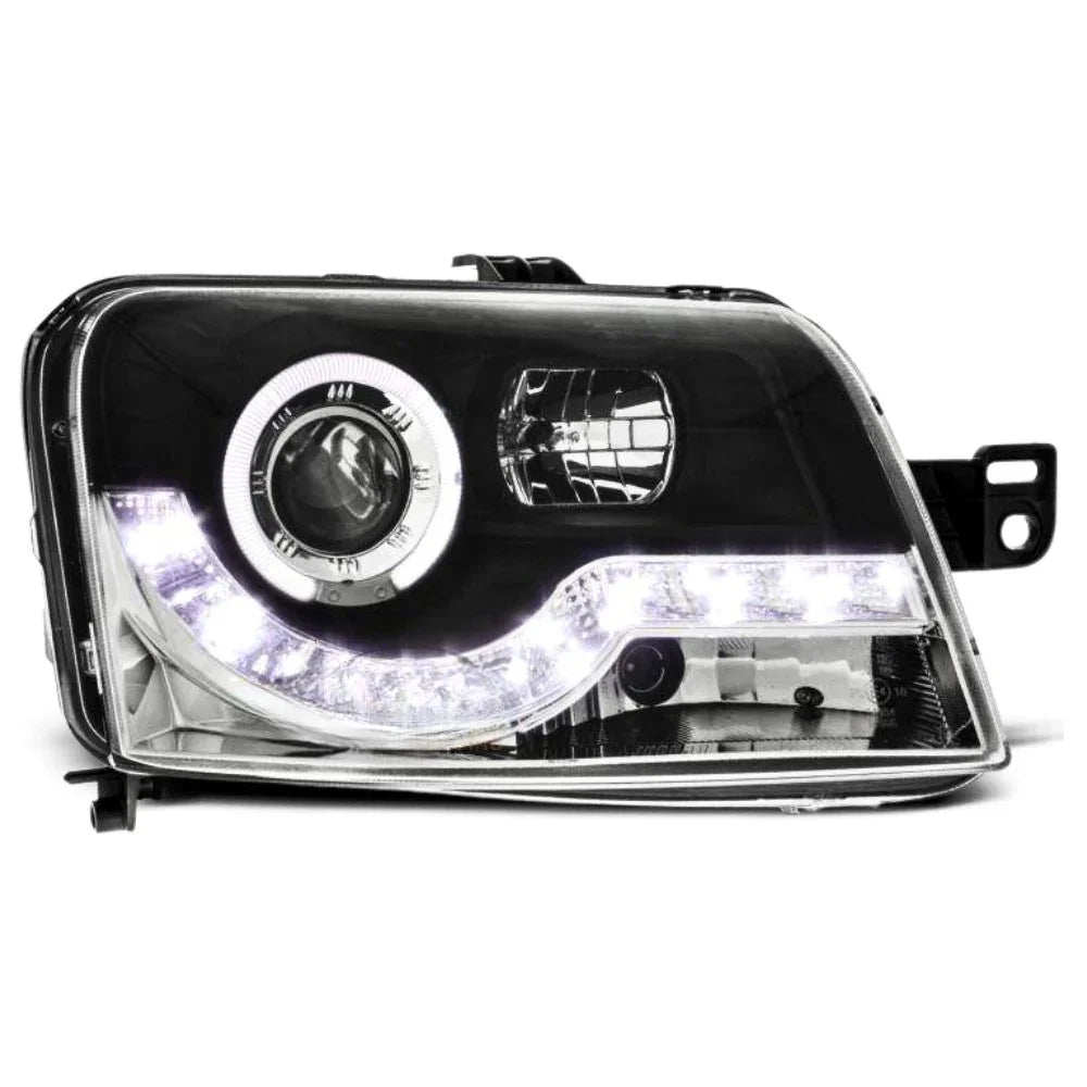 Fiat Panda 2003-2009 Fari Anteriori a LED Diurne Nero - autorivallo