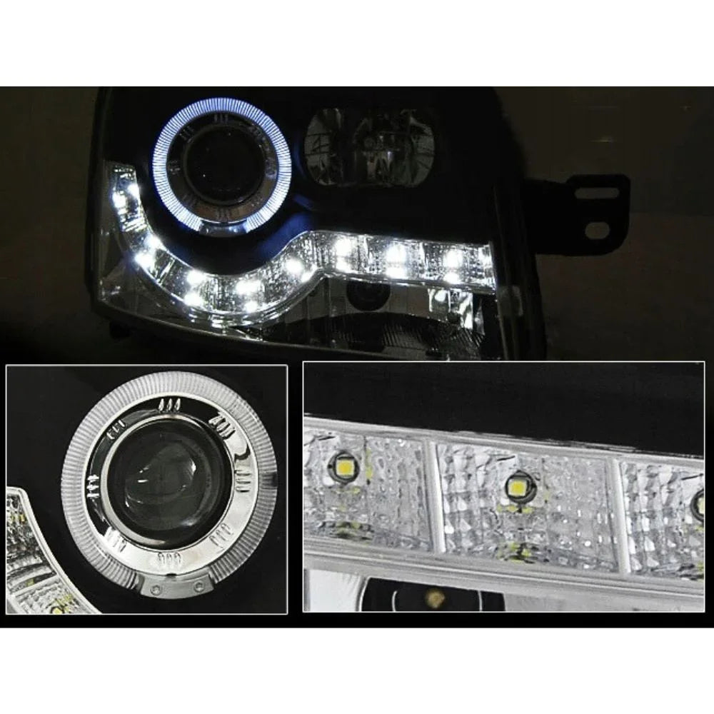 Fiat Panda 2003-2009 Fari Anteriori a LED Diurne Nero - autorivallo