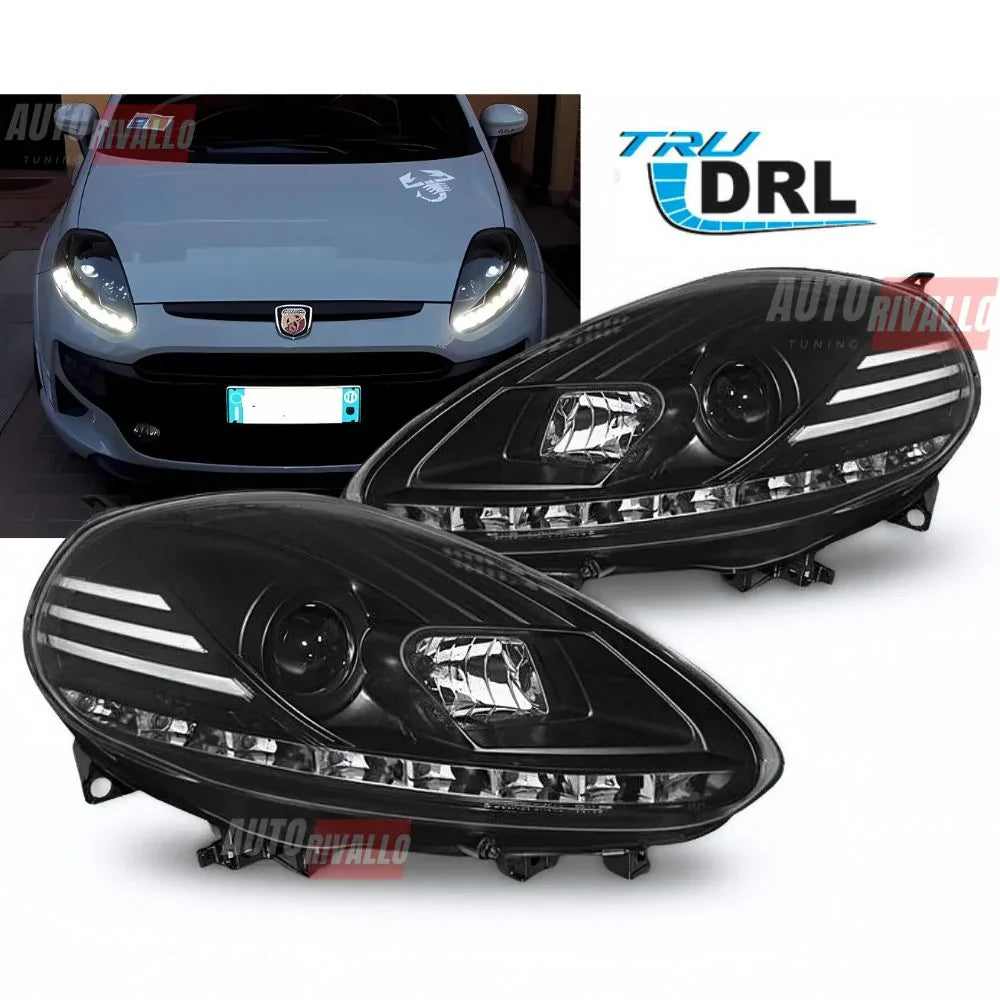 Fiat Punto EVO 199 2009-2012 Fari Anteriori Luci Diurne LED - autorivallo
