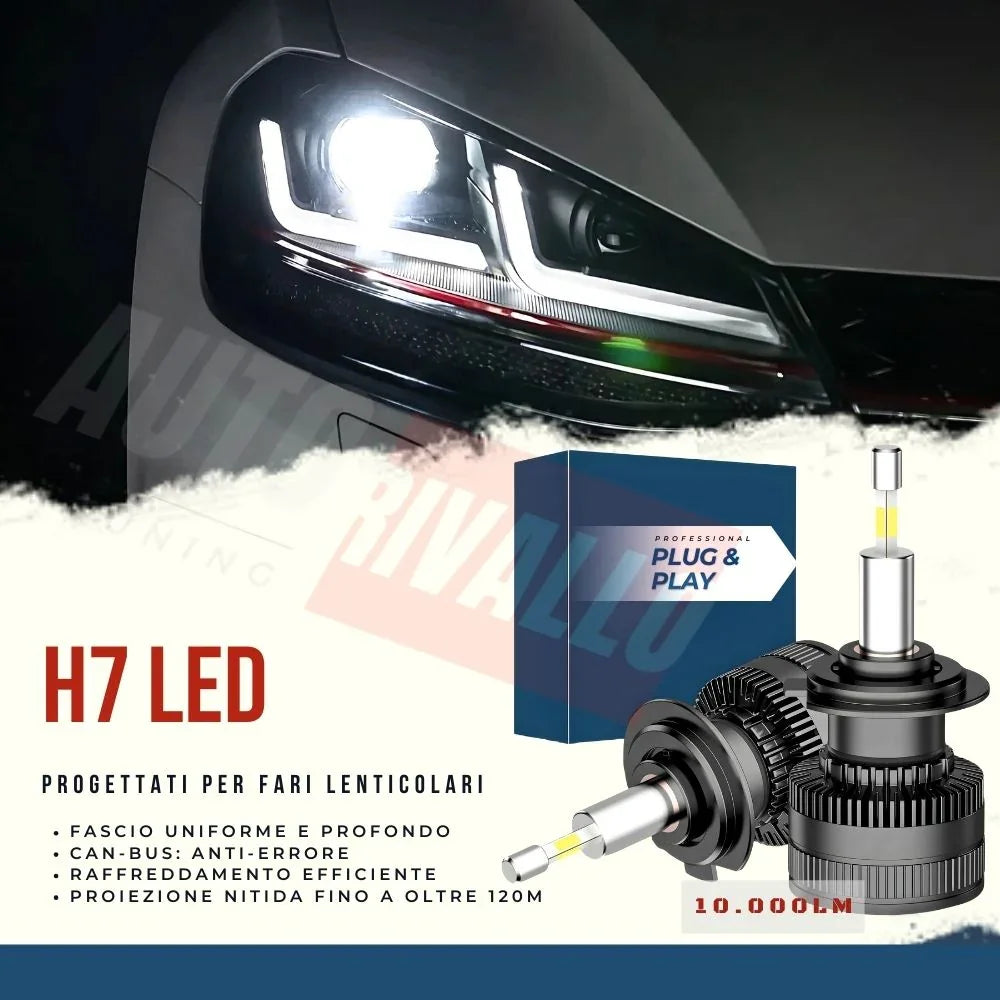 VW Golf 7 2012-2019 Lampade H7 LED Lenticolari 6000K Canbus - autorivallo