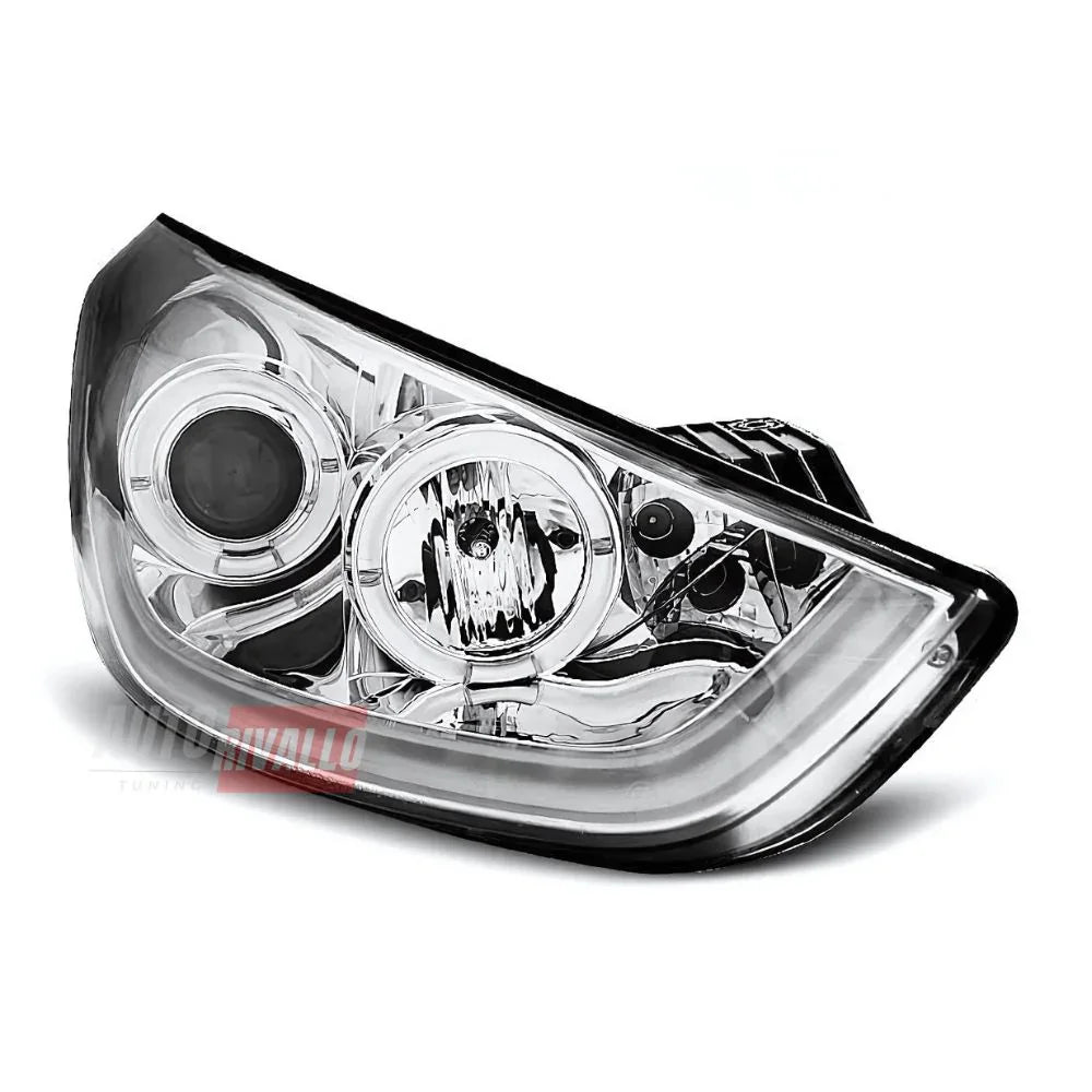 Hyundai IX35 2010-2013 Fari Anteriori LED Lightube Cromati - autorivallo