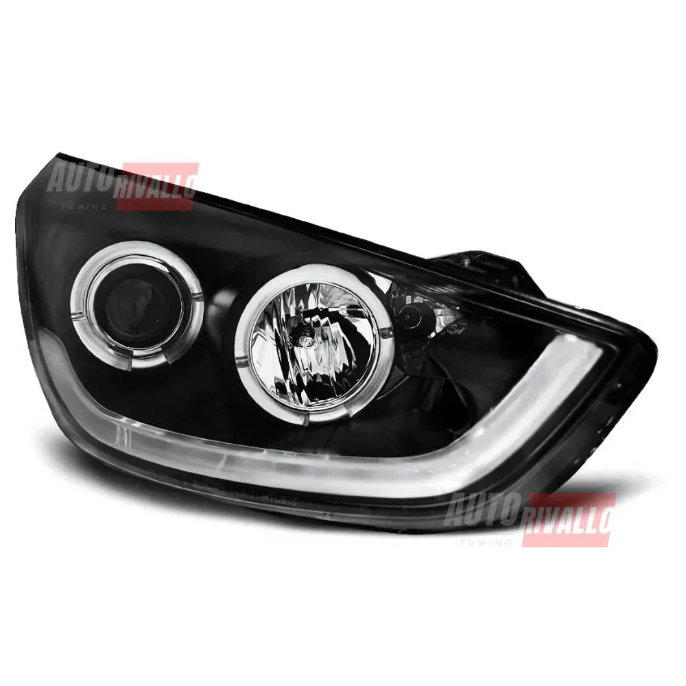 Hyundai IX35 2010-2013 Fari Anteriori LED Lightube Neri - autorivallo