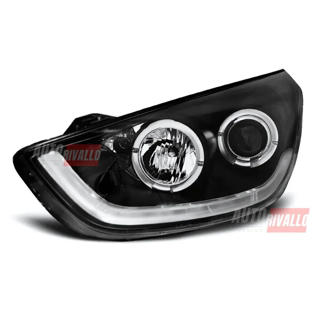 Hyundai IX35 2010-2013 Fari Anteriori LED Lightube Neri - autorivallo
