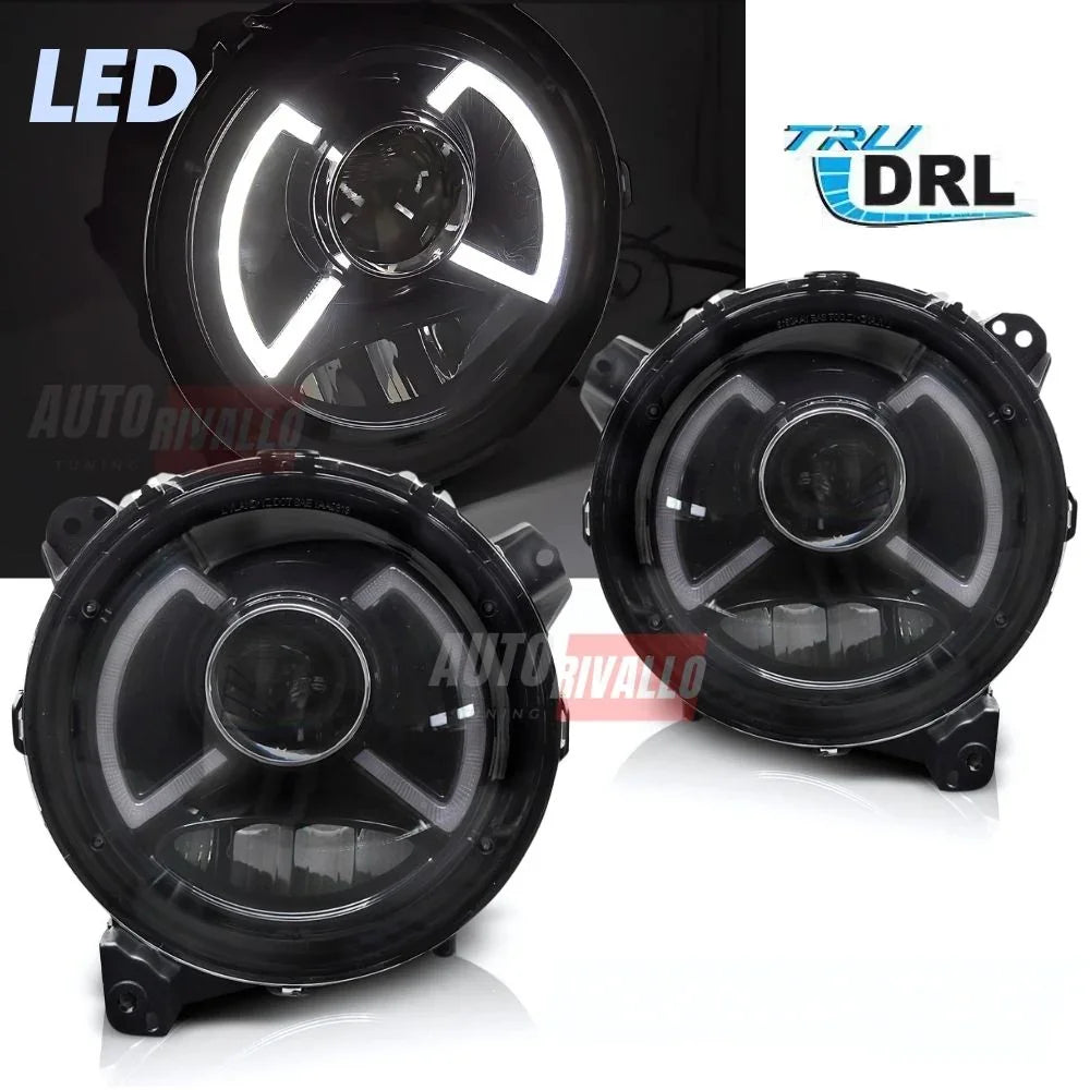 Jeep Wrangler IV JL 2017-2023 Fari Anteriori Full LED DRL - autorivallo