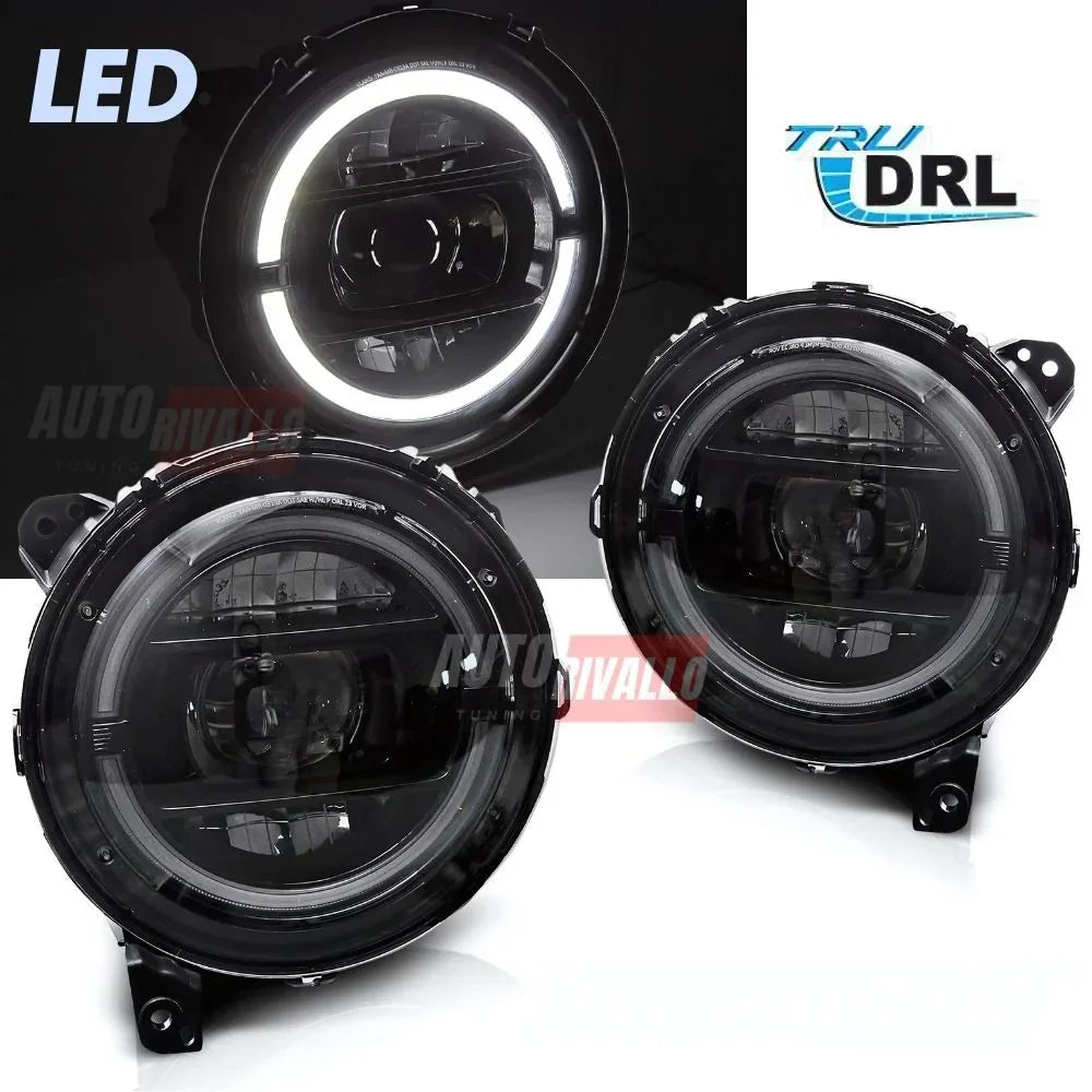 Jeep Wrangler IV JL 2017-2023 Fari Anteriori Full LED DRL - autorivallo