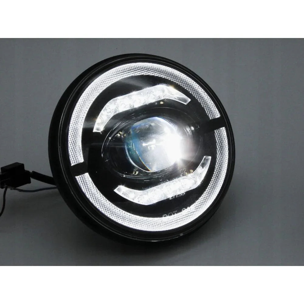 Jeep Wrangler JK 2007-2018 Fari Anteriori Full LED TFL Angel Eyes - autorivallo