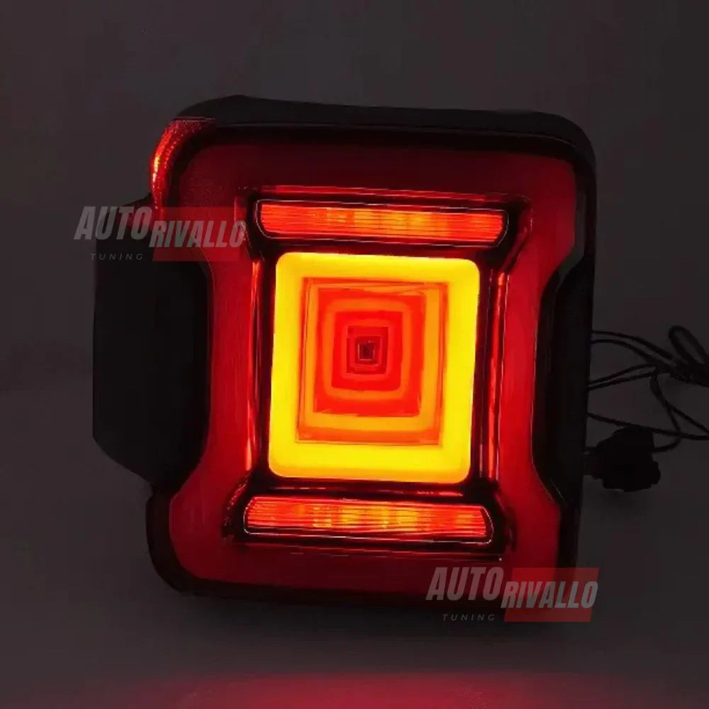 Jeep Wrangler IV JL 2017-2023 Fari Posteriori Full LED Rosso - autorivallo