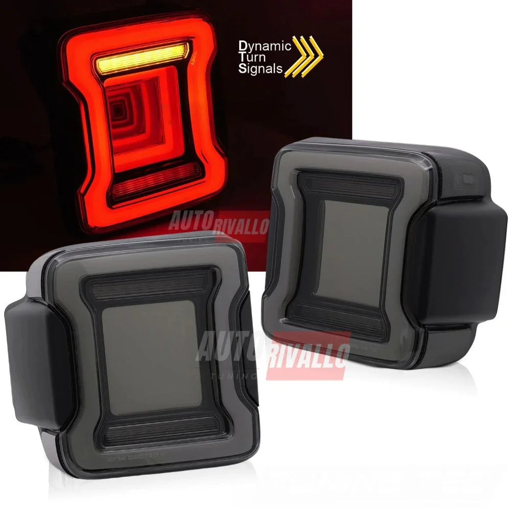 Jeep Wrangler IV JL 2017-2023 Fari Posteriori Full LED Fumé - autorivallo